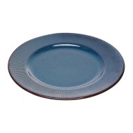 Prato Avulso Raso 27,5cm De Cerâmica Linear Cinza